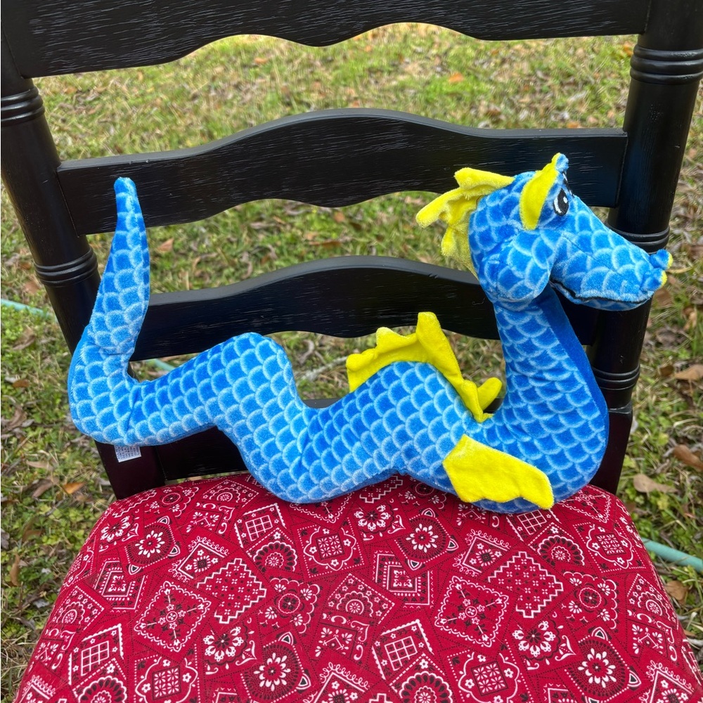 B.J. Toy Co  Nessie Blue Serpent Dragon  Plush 17"
